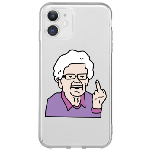 Apple iPhone 12 Mini Crazy Granny Transparent Silicone TPU Θήκη