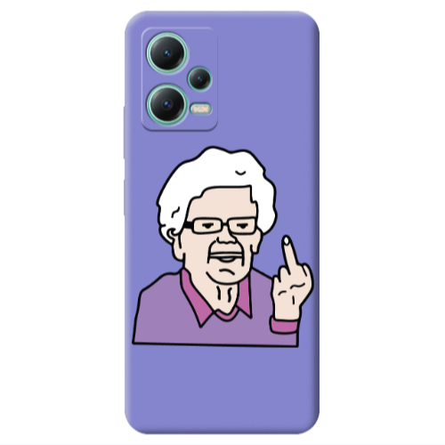 Xiaomi Redmi Note 12 Pro 5G Crazy Granny Purple Colored Silicone TPU Θήκη