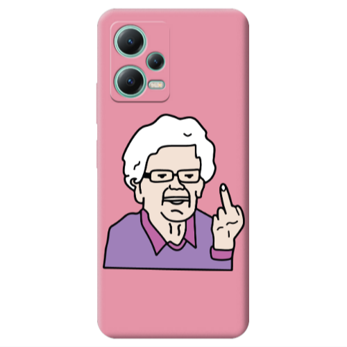 Xiaomi Redmi Note 12 Pro 5G Crazy Granny Pink Colored Silicone TPU Θήκη