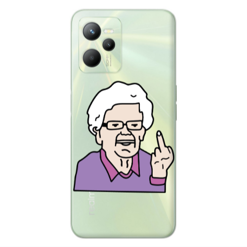 Realme C35 Crazy Granny Transparent Silicone TPU Θήκη