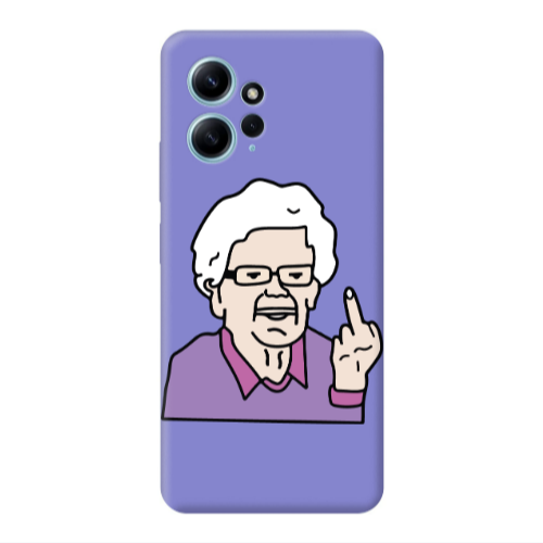 Xiaomi Redmi Note 12 4G Crazy Granny Purple Colored Silicone TPU Θήκη