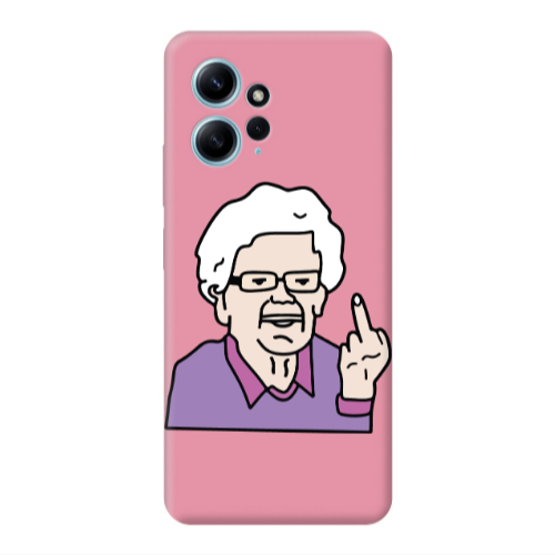 Xiaomi Redmi Note 12 4G Crazy Granny Pink Colored Silicone TPU Θήκη