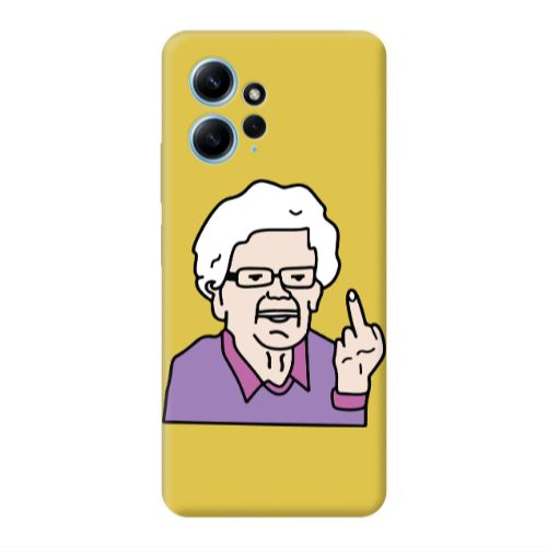 Xiaomi Redmi Note 12 4G Crazy Granny Yellow Colored Silicone TPU Θήκη
