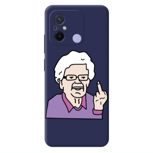 Xiaomi Redmi 12C Crazy Granny Dark blue Colored Silicone TPU Θήκη