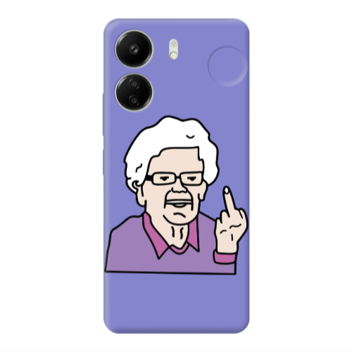 Xiaomi Redmi 13C Crazy Granny Purple Colored Silicone TPU Θήκη