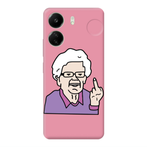 Xiaomi Redmi 13C Crazy Granny Pink Colored Silicone TPU Θήκη