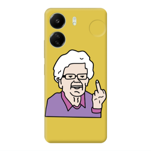 Xiaomi Redmi 13C Crazy Granny Yellow Colored Silicone TPU Θήκη