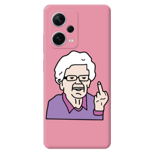 Xiaomi Poco X5 Crazy Granny Pink Colored Silicone TPU Θήκη