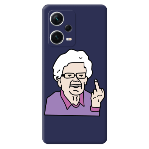 Xiaomi Poco X5 Crazy Granny Dark blue Colored Silicone TPU Θήκη