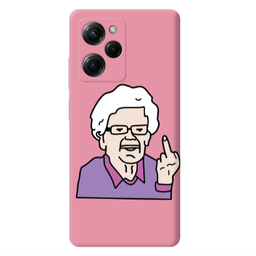 Xiaomi Poco X5 Pro Crazy Granny Pink Colored Silicone TPU Θήκη