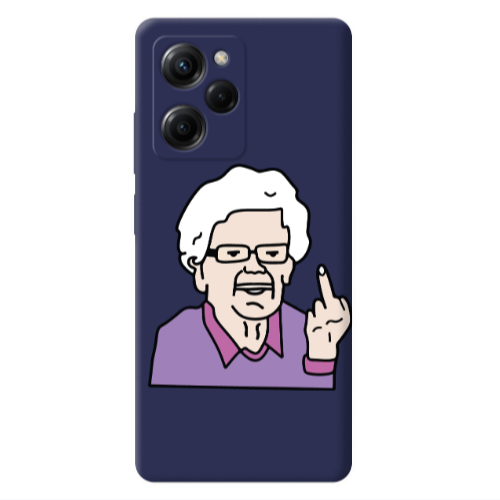 Xiaomi Poco X5 Pro Crazy Granny Dark blue Colored Silicone TPU Θήκη