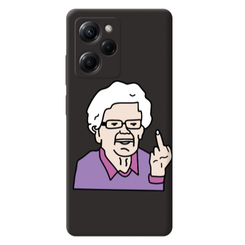 Xiaomi Poco X5 Pro Crazy Granny Black Colored Silicone TPU Θήκη