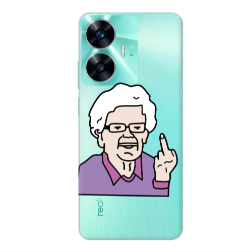 Realme C55 Crazy Granny Transparent Silicone TPU Θήκη