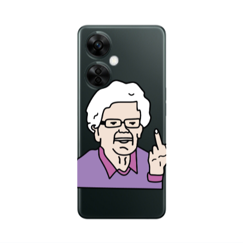 Oneplus Nord CE 3 Lite 5G Crazy Granny Transparent Silicone TPU Θήκη