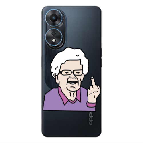 Oppo A 98 Crazy Granny Transparent Silicone TPU Θήκη