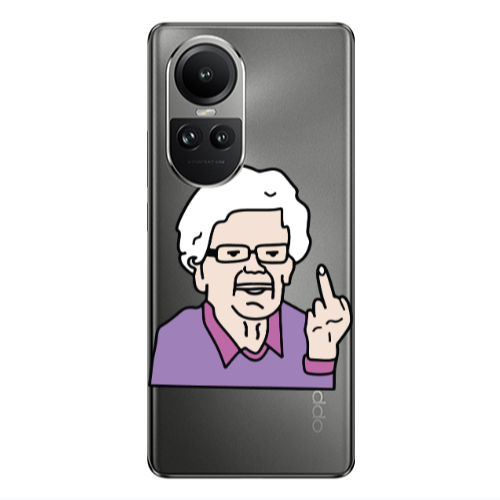 Oppo Reno10 5G Crazy Granny Transparent Silicone TPU Θήκη