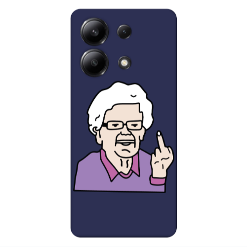 Xiaomi Redmi Note 13 4G Crazy Granny Dark blue Colored Silicone TPU Θήκη