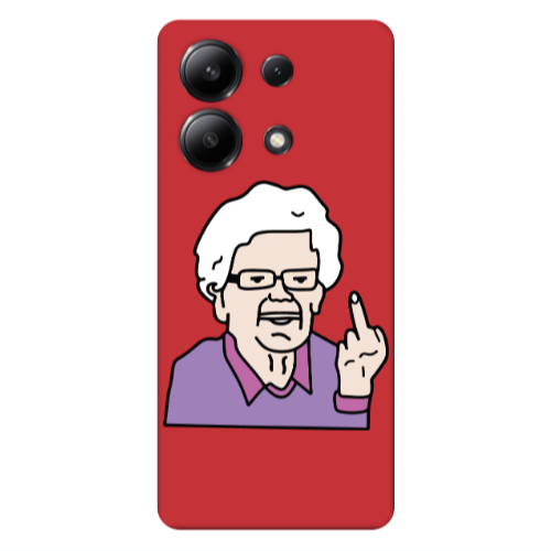 Xiaomi Redmi Note 13 4G Crazy Granny Red Colored Silicone TPU Θήκη