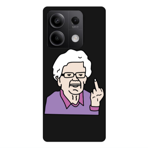 Xiaomi Redmi Note 13Pro 5G Crazy Granny Black Colored Silicone TPU Θήκη