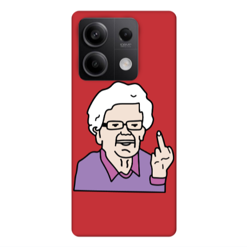 Xiaomi Redmi Note 13Pro 5G Crazy Granny Red Colored Silicone TPU Θήκη