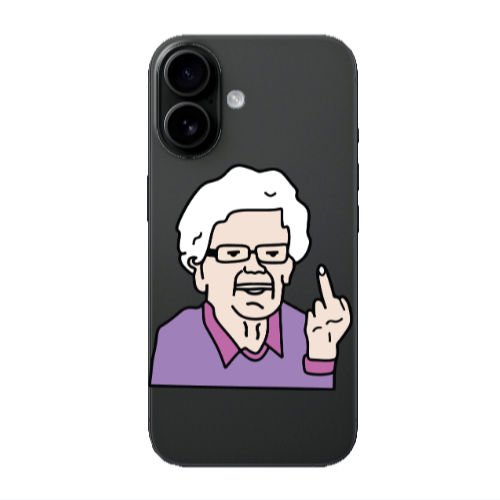 Apple Iphone 16 Crazy Granny Transparent Silicone TPU Θήκη