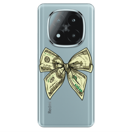 Xiaomi Redmi Note 14 Pro + 5g Bowtie Dollars Transparent Silicone TPU Θήκη