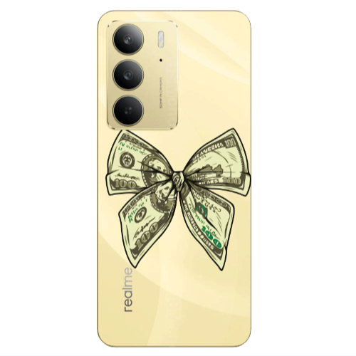 Realme C 75 Bowtie Dollars Transparent Silicone TPU Θήκη