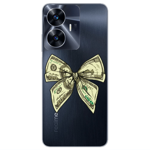 Realme Note 50 Bowtie Dollars Transparent Silicone TPU Θήκη