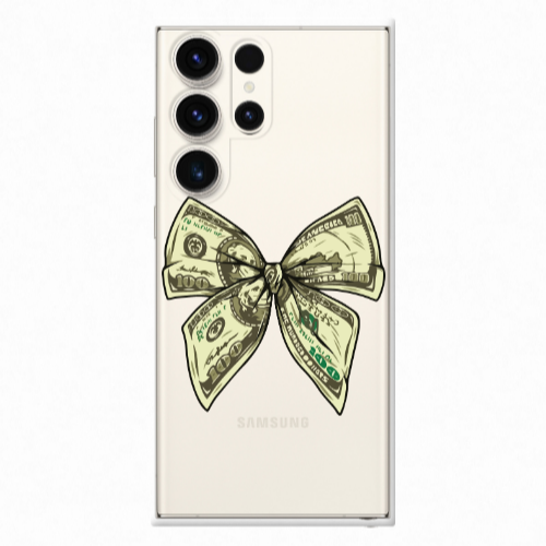 Samsung S25 Ultra Bowtie Dollars Transparent Silicone TPU Θήκη