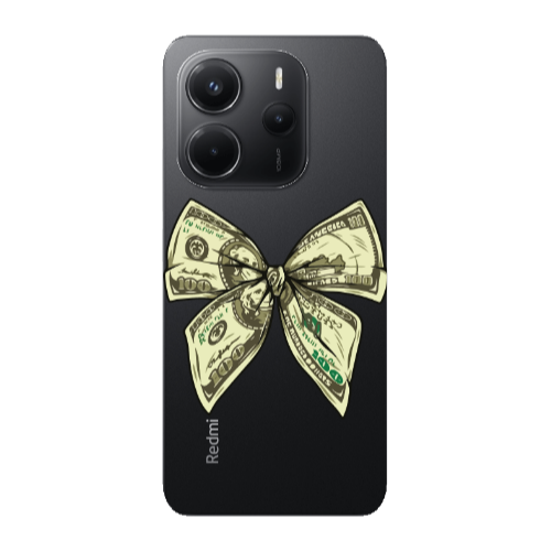 Xiaomi Redmi Note 14 Bowtie Dollars Transparent Silicone TPU Θήκη