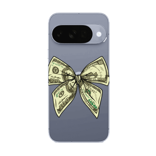 Google Pixel 10 Bowtie Dollars Transparent Silicone TPU Θήκη