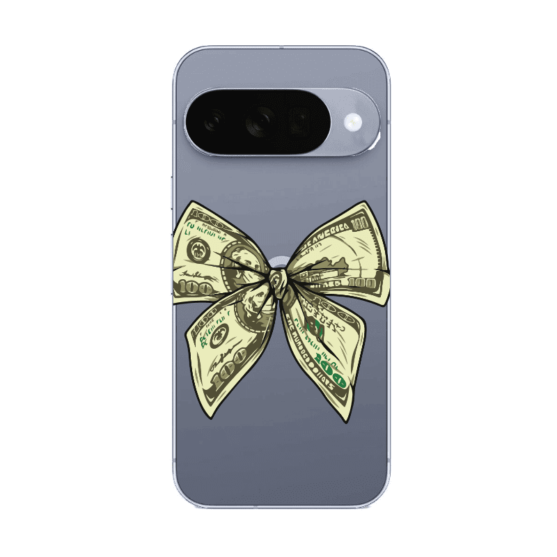 Google Pixel 10 Bowtie Dollars Transparent Silicone TPU Θήκη
