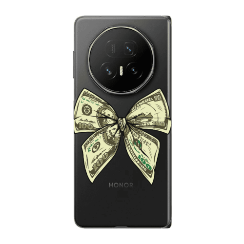 Honor Magic V5 Bowtie Dollars Transparent Silicone TPU Θήκη