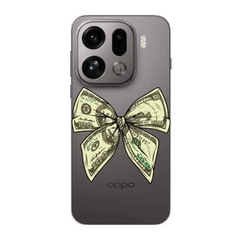 Oppo Find X9 Pro Bowtie Dollars Transparent Silicone TPU Θήκη