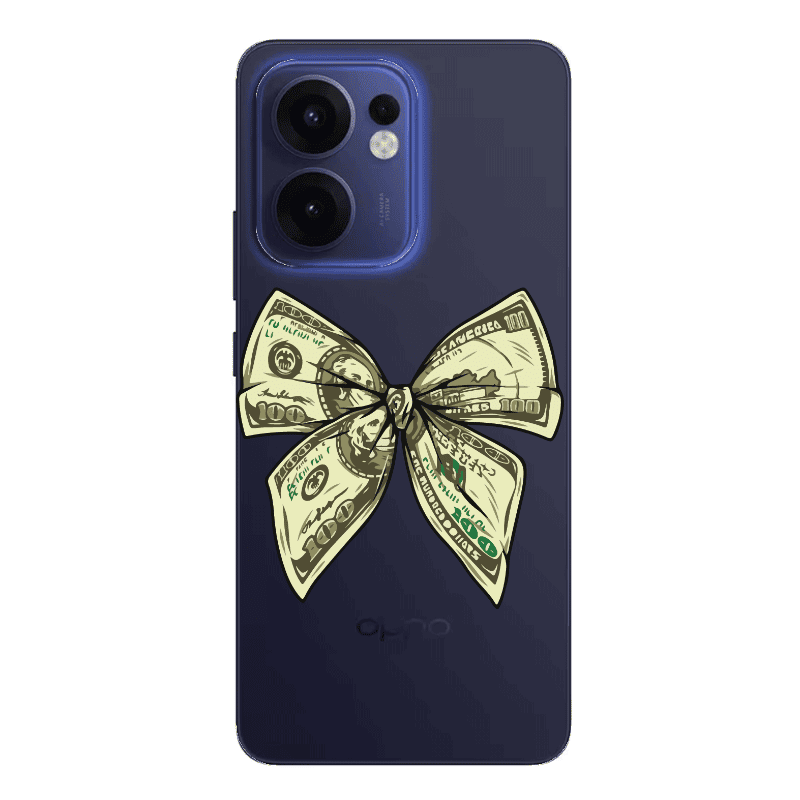 Oppo Reno13 FS Bowtie Dollars Transparent Silicone TPU Θήκη