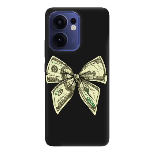 Oppo Reno13 FS Bowtie Dollars Black Colored Silicone TPU Θήκη