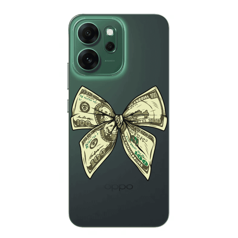 Oppo 14 F Bowtie Dollars Transparent Silicone TPU Θήκη