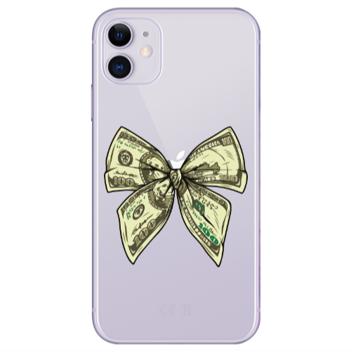 Apple iPhone 11  Bowtie Dollars Transparent Silicone TPU Θήκη
