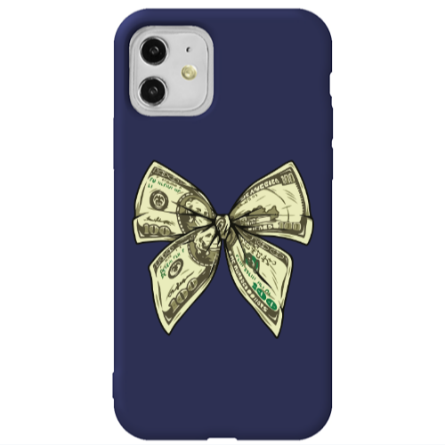 Apple iPhone 11  Bowtie Dollars Dark blue Colored Silicone TPU Θήκη