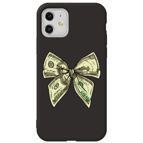 Apple iPhone 11  Bowtie Dollars Black Colored Silicone TPU Θήκη