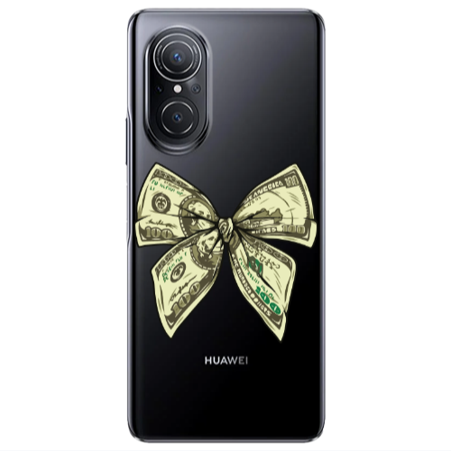 Huawei Nova 9 SE Bowtie Dollars Transparent Silicone TPU Θήκη