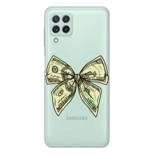 Samsung A22 4G Bowtie Dollars Transparent Silicone TPU Θήκη