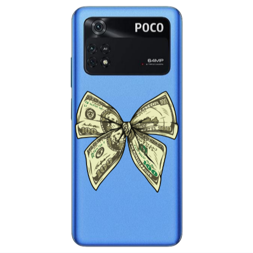 Xiaomi Poco M4 Pro 4G Bowtie Dollars Transparent Silicone TPU Θήκη