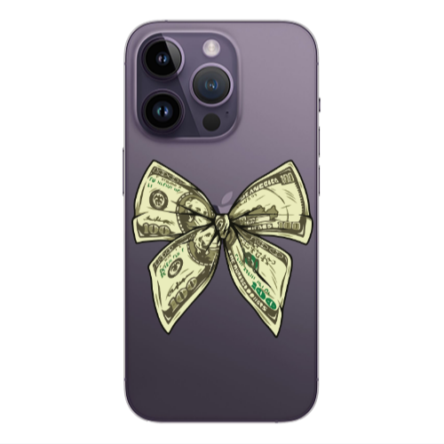 Apple iPhone 14 Pro  Bowtie Dollars Transparent Silicone TPU Θήκη