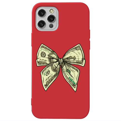 Apple iPhone 13 Pro Bowtie Dollars Red Colored Silicone TPU Θήκη