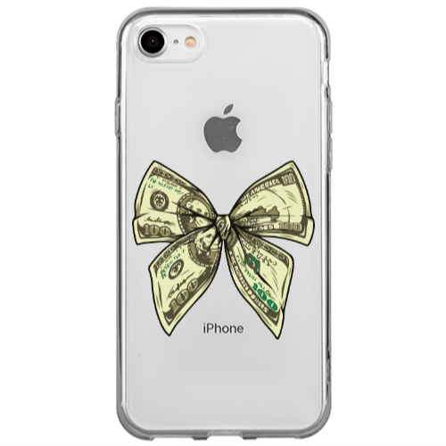 Apple iPhone 7 Bowtie Dollars Transparent Silicone TPU Θήκη