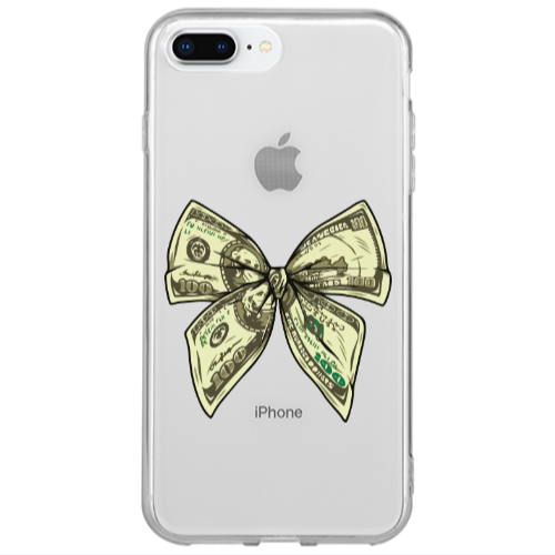 Apple iPhone 7 Plus Bowtie Dollars Transparent Silicone TPU Θήκη