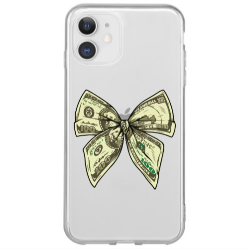 Apple iPhone 12 Mini Bowtie Dollars Transparent Silicone TPU Θήκη