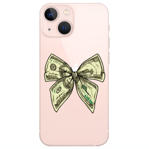 Apple iPhone 13 Mini Bowtie Dollars Transparent Silicone TPU Θήκη