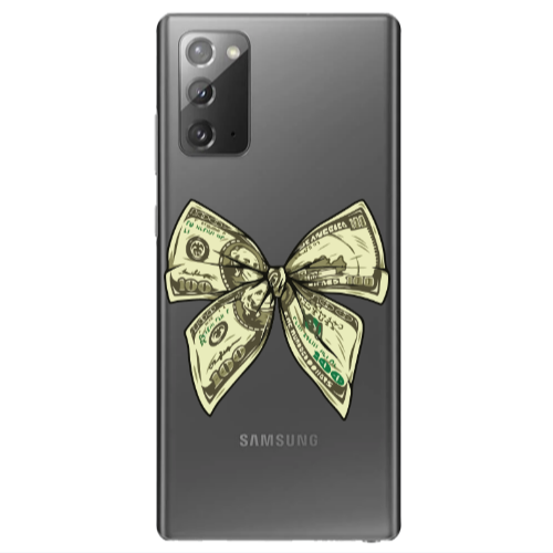 Samsung Note 20 Bowtie Dollars Transparent Silicone TPU Θήκη